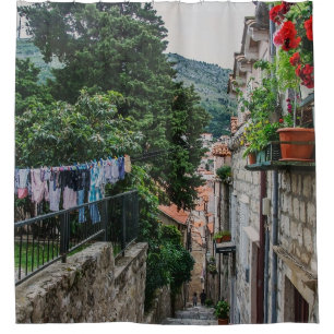 Rideaux De Douche Rue de pierre étroite à Dubrovnik
