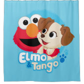 Rideaux De Douche Rue Sésame | Badge Elmo & Tango (Devant)