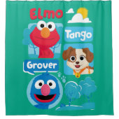 Rideaux De Douche Rue Sésame | Elmo, Tango, & Grover Park Graphic (Devant)