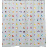 Rideaux De Douche Rue Sésame | Lettres de l'alphabet (Devant)