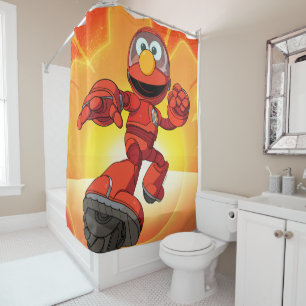 Rideaux De Douche Rue Sésame Méca Builders Elmo En Action