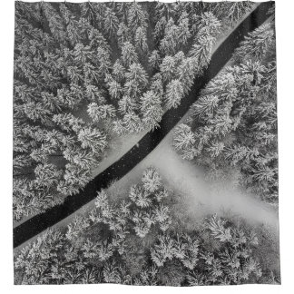 RIDEAUX DE DOUCHE RUG DE LA ZONE FLORALE NOIRE ET BLANCHE
