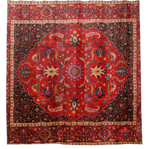 Rideaux De Douche Rug perse rouge de Mashhad