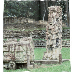 Rideaux De Douche Ruines Maya Copan Honduras Classique Salle de bain