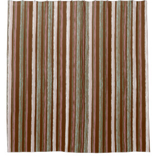 Rideaux De Douche Russe Stripes forestières d'automne Art par Heva W