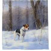 Rideaux De Douche Russell Terrier Laisser neiger Noël (Devant)