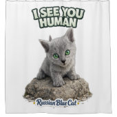 Rideaux De Douche Russian Blue Kitten Curtain (Devant)