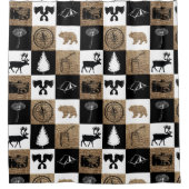 Rideaux De Douche Rustic Camping Extérieur Aventure (Devant)