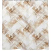 Rideaux De Douche Rustic Cream Brown Stripes Birthday (Devant)
