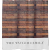 Rideaux De Douche Rustic Farmhouse Grange Monogramme Nom de famille (Devant)