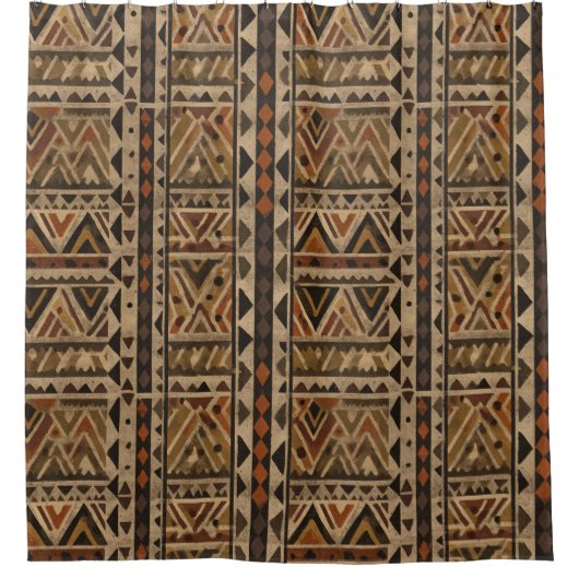 Rideaux De Douche Rustic Southwestern Stripe Pattern (2) (Devant)