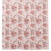 Rideaux De Douche Rustique Dusty Rose Blush rose floral (Devant)