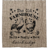 Rideaux De Douche Rustique L'Ancienne Ferme Personnalisée (Devant)