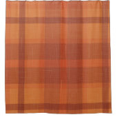 Rideaux De Douche Rustique Orange Automne Plaid Tartan Enveloppement (Devant)