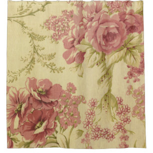 Rideaux De Douche rustique, rose, floral, victorien, vintage, motif,