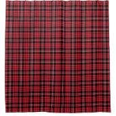 Rideaux De Douche Rustique rouge Tartan Plaid Motif (Devant)