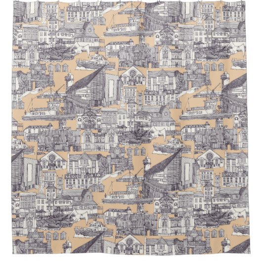 Rideaux De Douche Sable de mulet Falmouth toile (Devant)