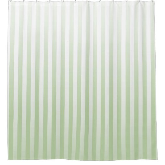 Rideaux De Douche Sage doux et Gradets blancs (Devant)