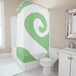 Rideaux De Douche Sage et vague de tourbillon blanc