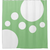 Rideaux De Douche Sage Green : Doigts modernes en blanc (Devant)