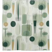 Rideaux De Douche Sage Green Mid Century Moderne Abstrait (Devant)