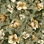 Rideaux De Douche Sage Green Shower Curtain Luxury Floral Design