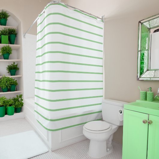 Rideaux De Douche Sage lignes fines bandes Motif