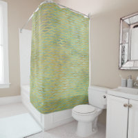Sage Vert & Or Aquarelle Wave Stripes