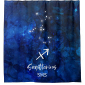 Rideaux De Douche Sagittaire Zodiac Constellation Galaxie Monogramme (Devant)