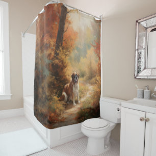 Rideaux De Douche Saint Bernard en automne Feuilles Automne automne