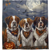 Rideaux De Douche Saint Bernard Halloween Éffrayant (Devant)