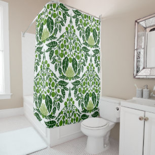 Rideaux De Douche Saint-Jacques Vintage vert Art nouveau