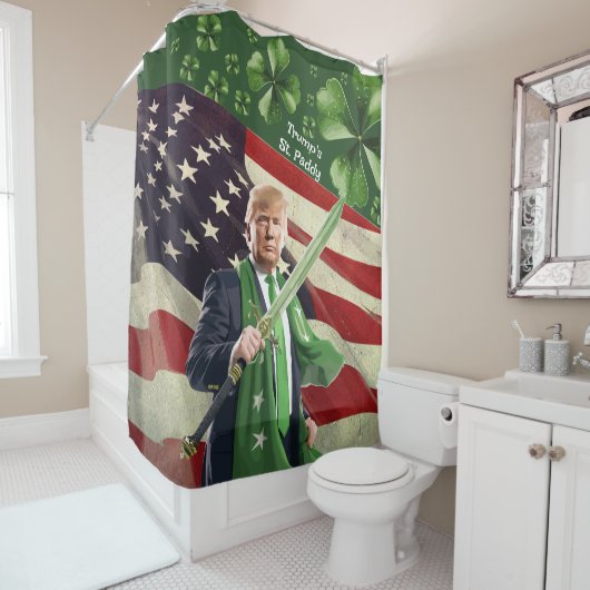 Rideaux De Douche Saint Paddy de Trump (En situation)