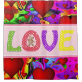 Rideaux De Douche Saint Valentin Douche rideau, Amour (Devant)