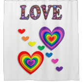 Rideaux De Douche Saint Valentin Douche rideau, Amour (Devant)