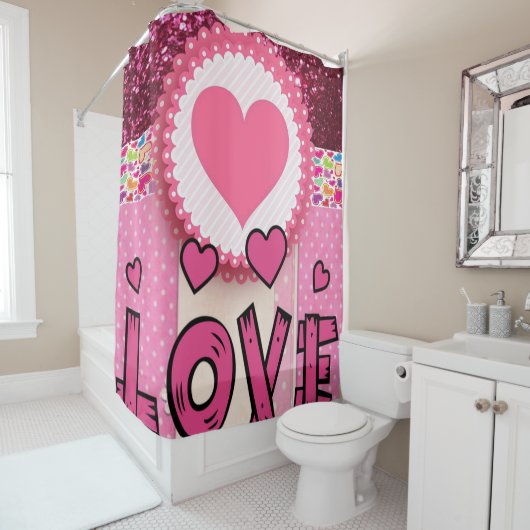 Rideaux De Douche Saint Valentin Douche rideau, Amour (En situation)