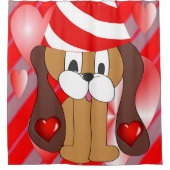 Rideaux De Douche Saint Valentin Douche rideau, Chien (Devant)