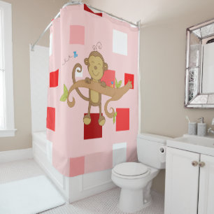 Rideaux De Douche Saint Valentin Douche rideau, singe