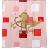 Rideaux De Douche Saint Valentin Douche rideau, singe (Devant)