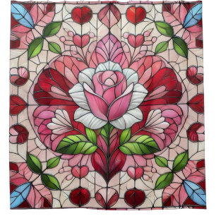 Rideaux De Douche Saint-Valentin en verre tendu