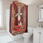 Rideaux De Douche Saint-Valentin vintage (En situation)