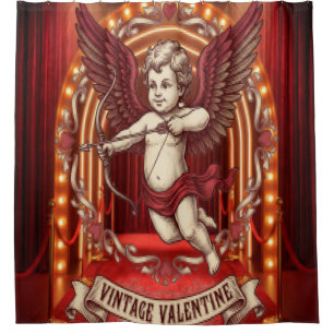 Rideaux De Douche Saint-Valentin vintage