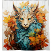 Rideaux De Douche Saison d'automne Créature mystique (Devant)