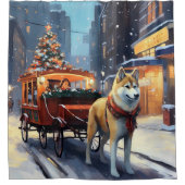 Rideaux De Douche Saison de Noël Akita (Devant)