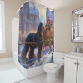 Rideaux De Douche Saison de Noël Cocker Spaniel (En situation)