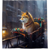 Rideaux De Douche Saison de Noël de Shiba Inu (Devant)