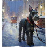 Rideaux De Douche Saison de Noël des Schnauzer miniatures (Devant)