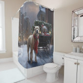 Rideaux De Douche Saison de Noël du American Staffordshire (En situation)