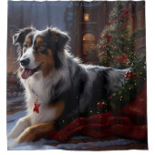 Rideaux De Douche Saison de Noël du berger australien (Devant)