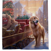 Rideaux De Douche Saison de Noël Golden Retriever (Devant)